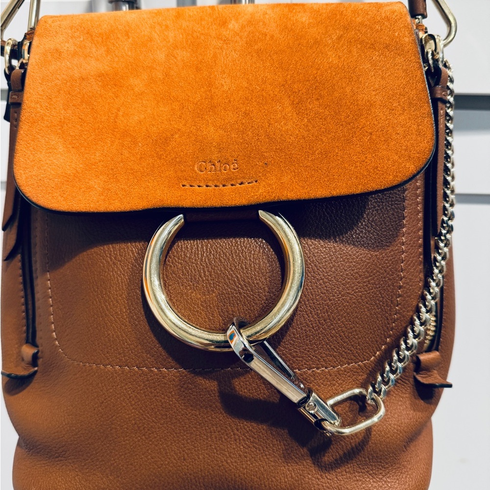 Chloe Faye Large Rich Suede Leather backpack